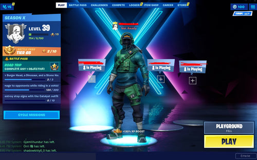 Fortnite Skin 58  V-Bucks 100  Tier 65  Account Lvl 375 Season Lvl 39